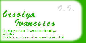 orsolya ivancsics business card